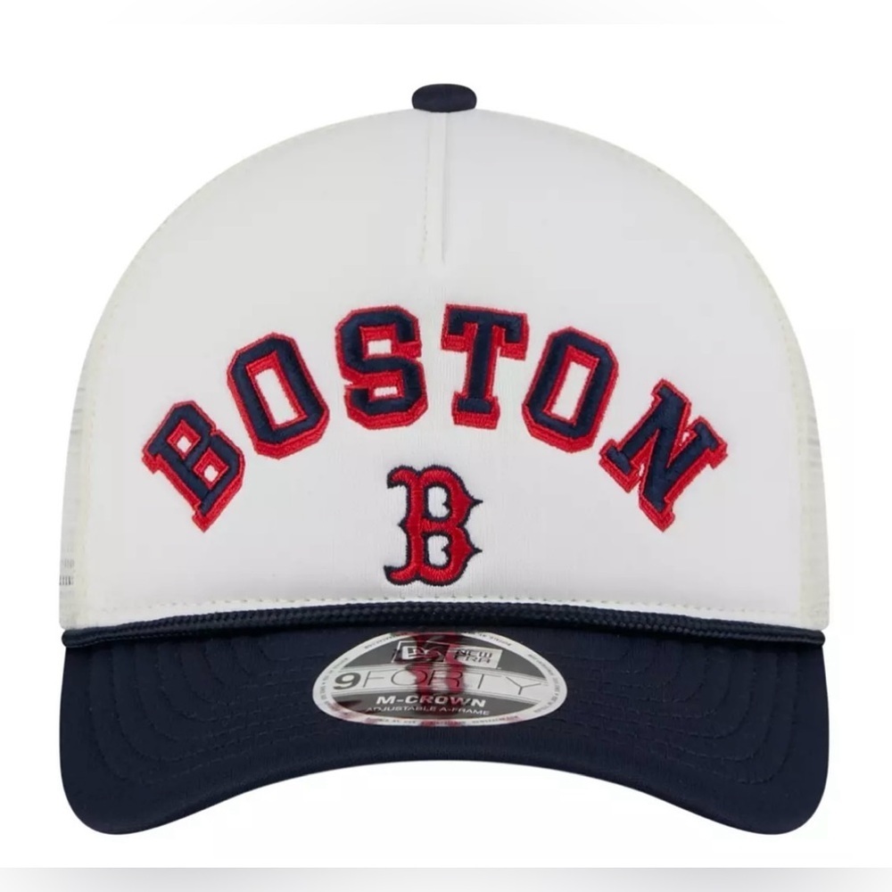 New Era Boston Red Sox White Arch Glitz 9Forty Adjustable Hat